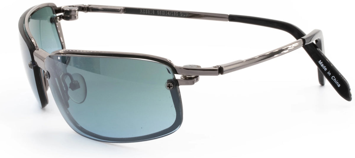 Rectangle Sunglasses with 4 Magnetic Clip-On Lenses Q2159
