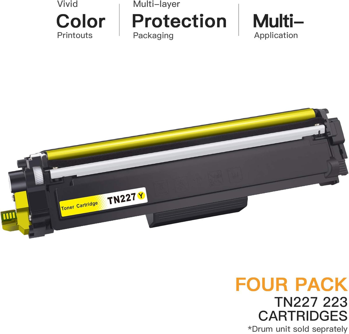 Black Cyan Magenta Yellow 4 Pack Toner Cartridge D40040