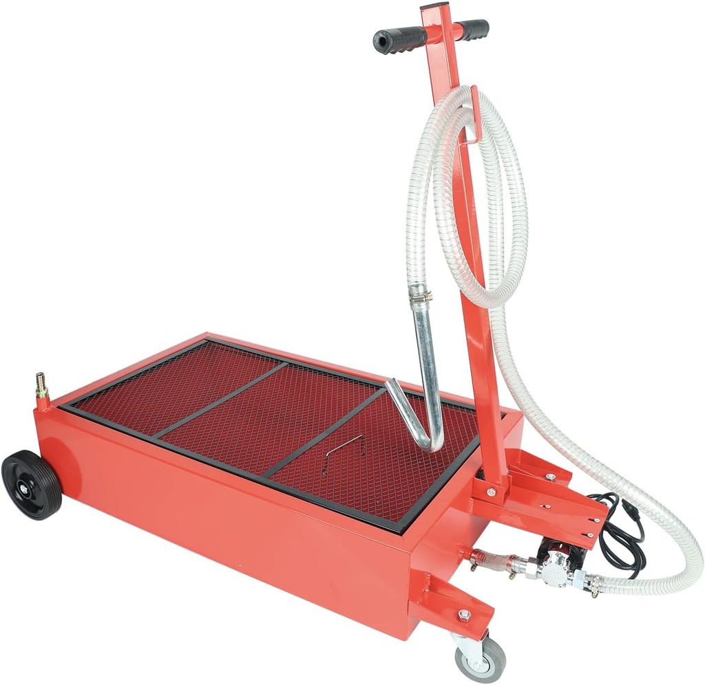 17 Gallon Low Profile Oil Drain Pan with Electric Pump and 7 FT Hose Y28735