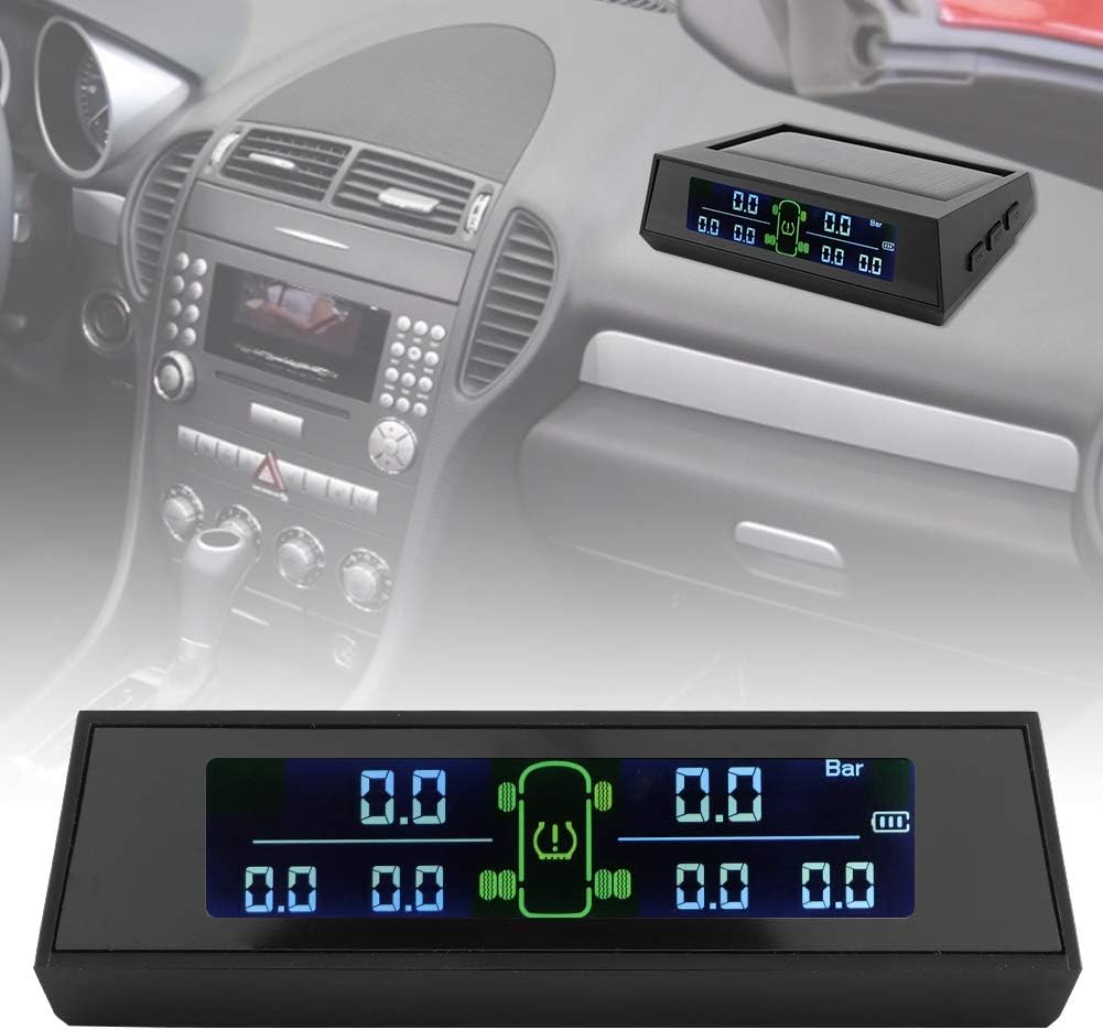 Solar Powered TPMS Tire Pressure Monitor System with LCD 6 External Sensor Pack of 2 W539000